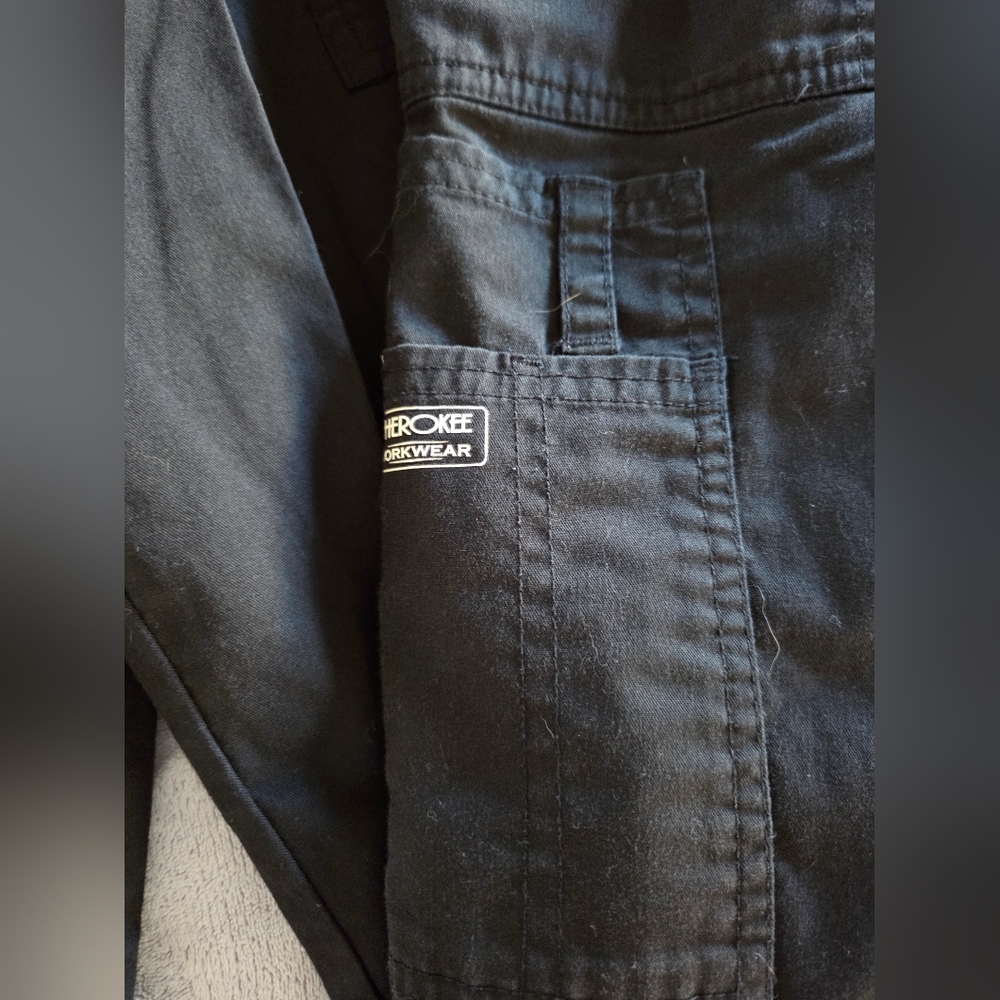 Cherokee Workwear Black Scrub Pants - Picture 3 of 5